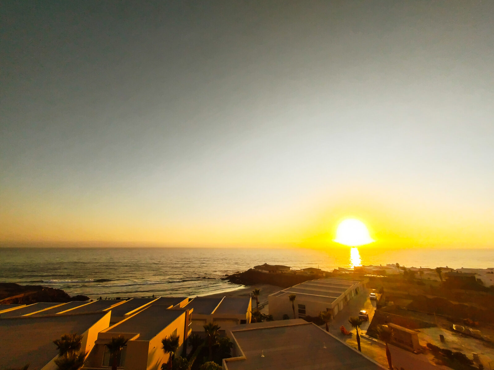 Sunset over the beach