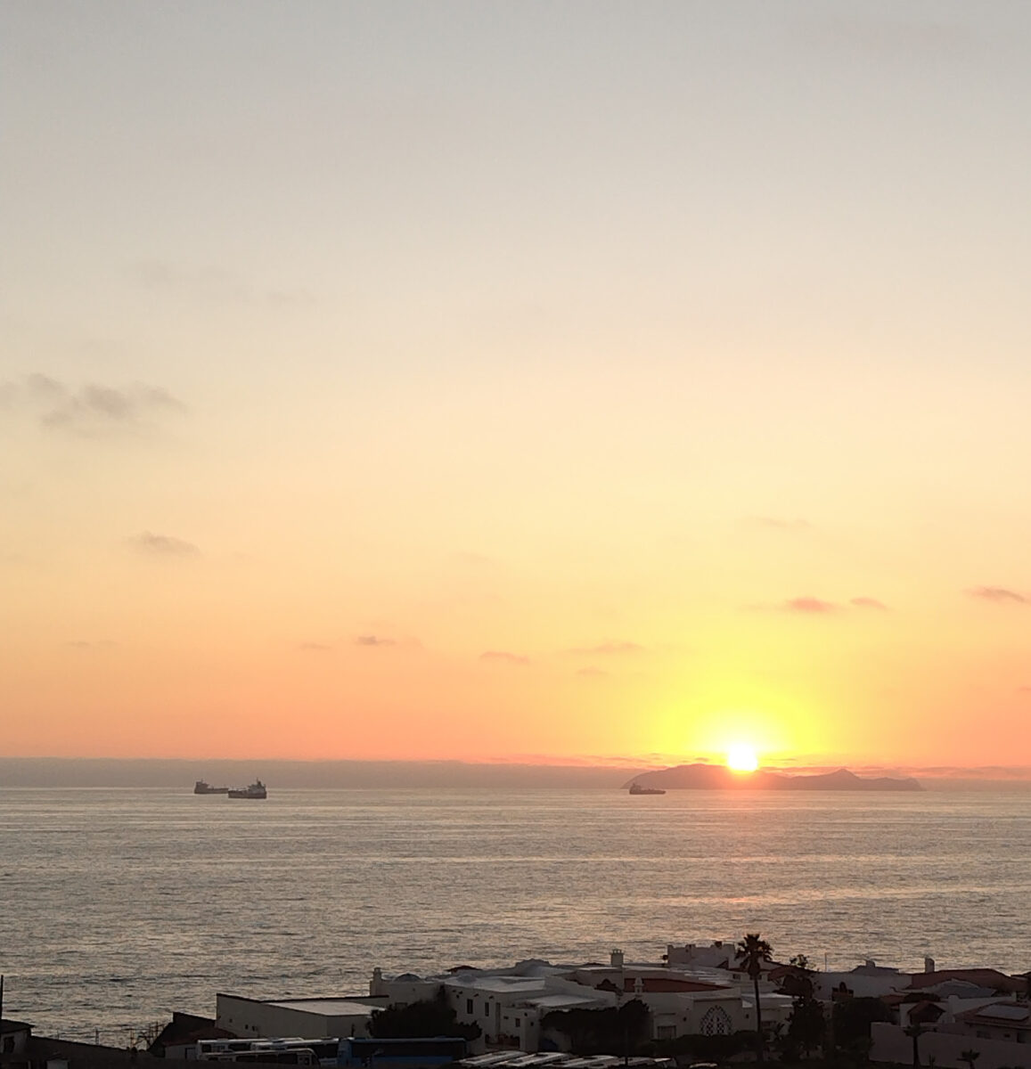 Peaceful sunset by the sea.